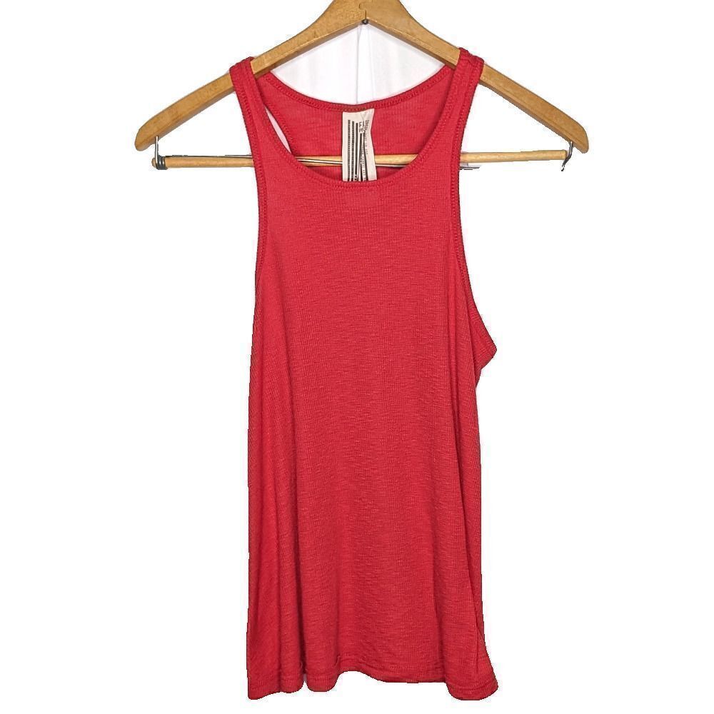 Free People Scoop Neck Tank Top Red Size XS